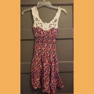 Cute floral dress with lace top